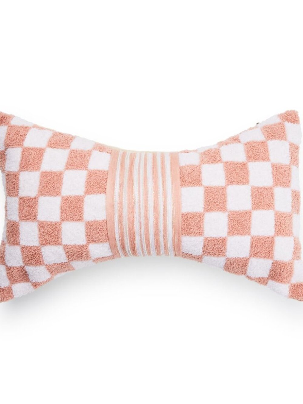 NWT MacKenzie-Childs Pink Check Bow Throw Pillow